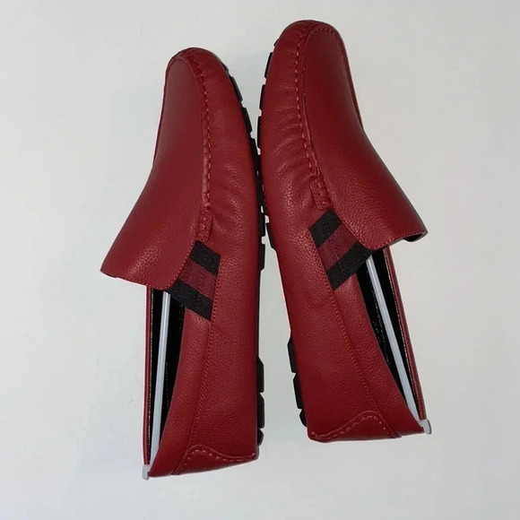 Gucci Driver Red Leather Loafers G7, US8 main image 7